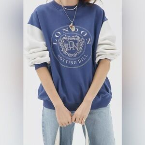 Blokecore Urban Outfitters London Colorblock Crew Neck Sweatshirt